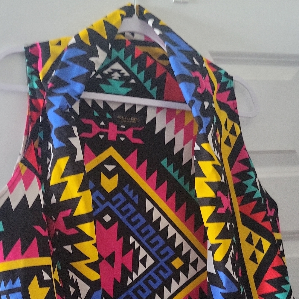 Colorful Geometric Patterned Women's Vest